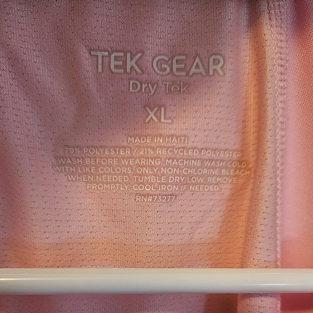 Tek Gear Dry Size XL Women's Light Pink Shirt Athletic Tee Shirt - Picture 3 of 3